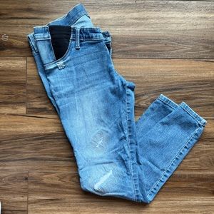 Under Belly Distressed Maternity Skinny Jeans